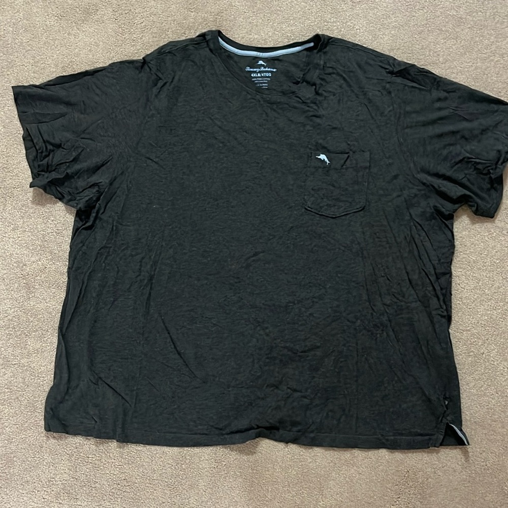 Gray Tommy Bahama pocket tee, men’s 4XLB.